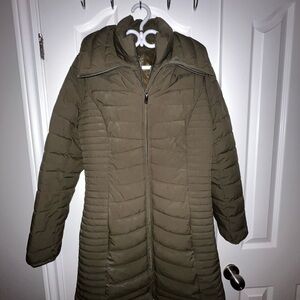 DKNY Women's Olive Puffer Jacket